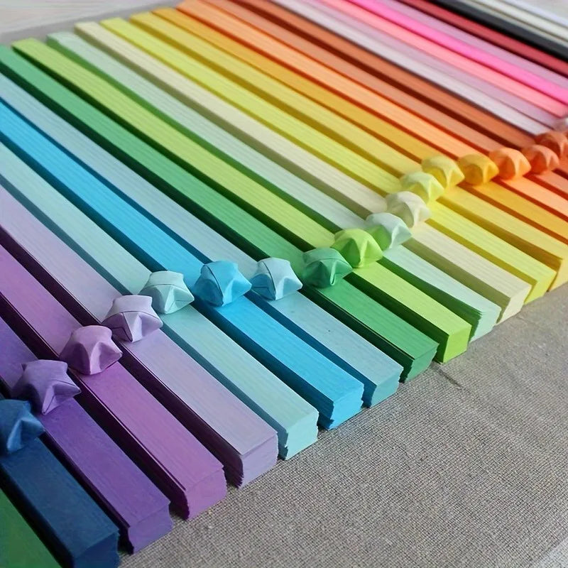 1030-Sheet Lucky Star Origami Paper Set – 27 Colors DIY Kit Origami Paper Set Axl