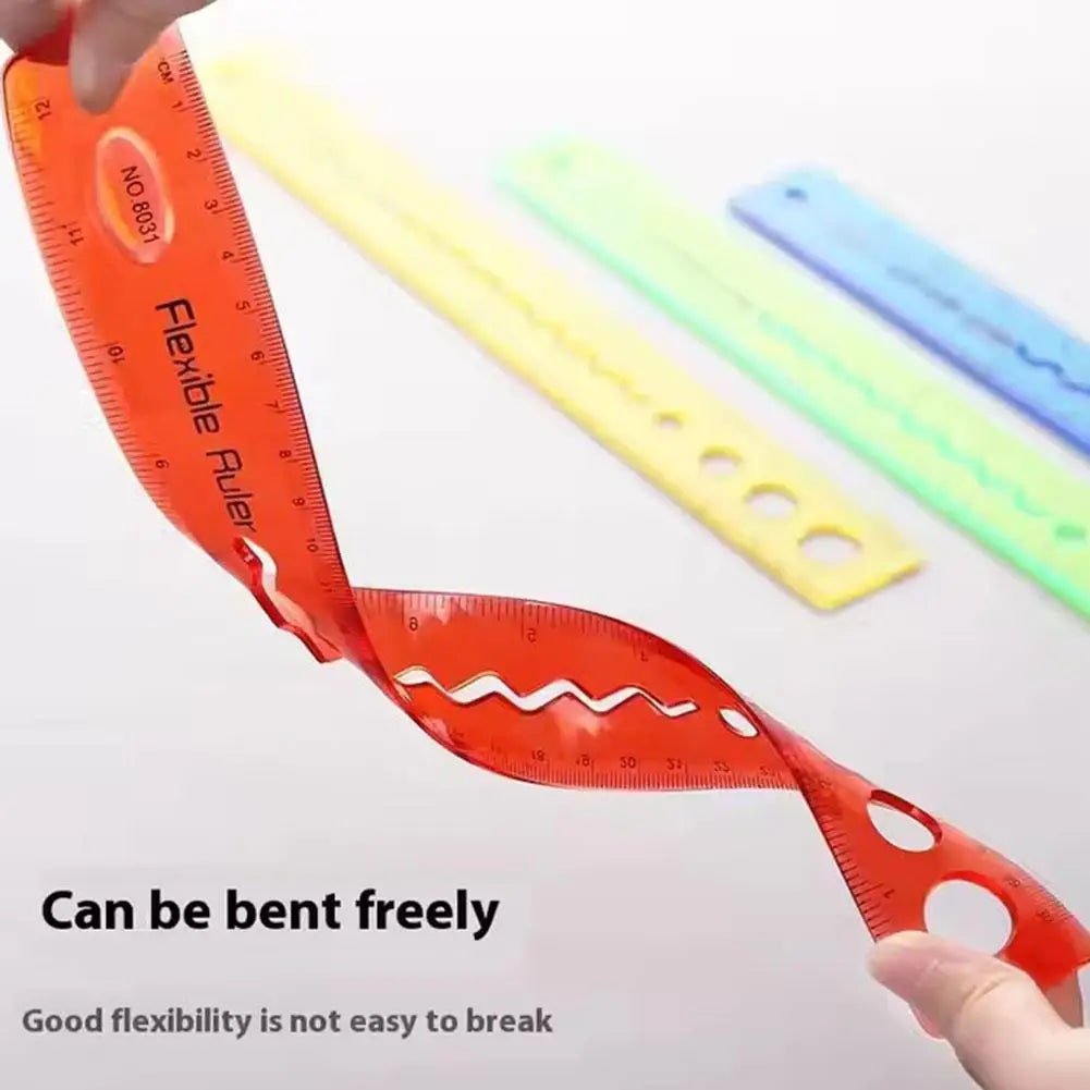 30cm Flexible Folding Ruler – Soft Plastic Student Ruler Flexible Ruler Axl