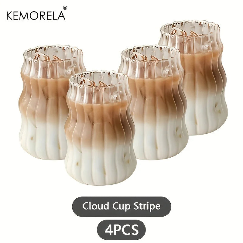 KEMORELA Borosilicate Glass Tumblers Set – Heat-Resistant Glass Tumbler Set Axl 4PCS-A 401-500ml