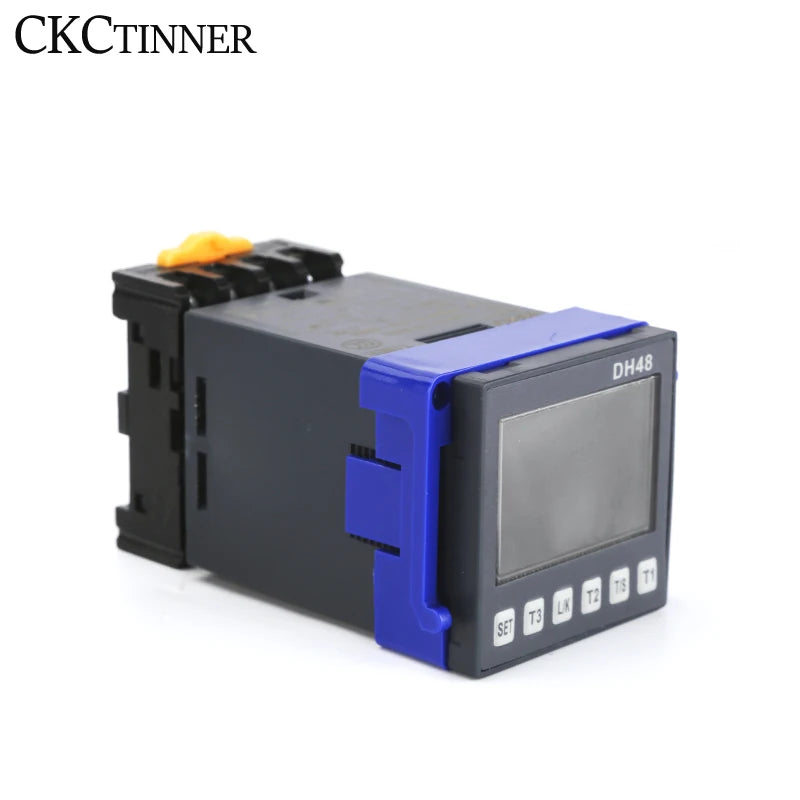 DH48S-P Programmable Time Delay Relay 12V–220V + Socket Base Programmable Time Relay Axl