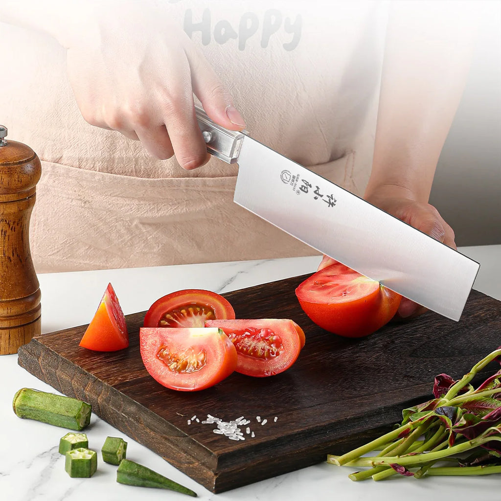 SHENJIU Japanese Kitchen Cleaver – Sharp Stainless Steel Knife Kitchen Cleaver Knife Axl