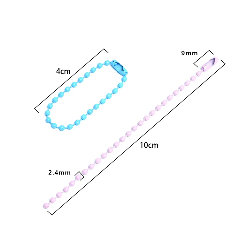 100 Pcs Ball Bead Chains for DIY Keychains & Jewelry – 10cm Jewelry Making Chains Axl