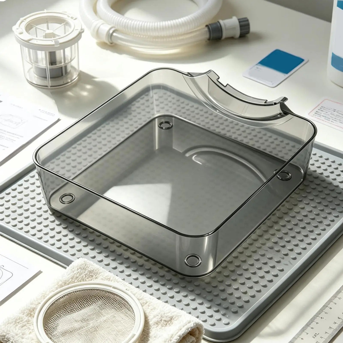 Washer Drain Pan with Lint Filter – Front Load Drip Tray Washer Drain Pan Axl
