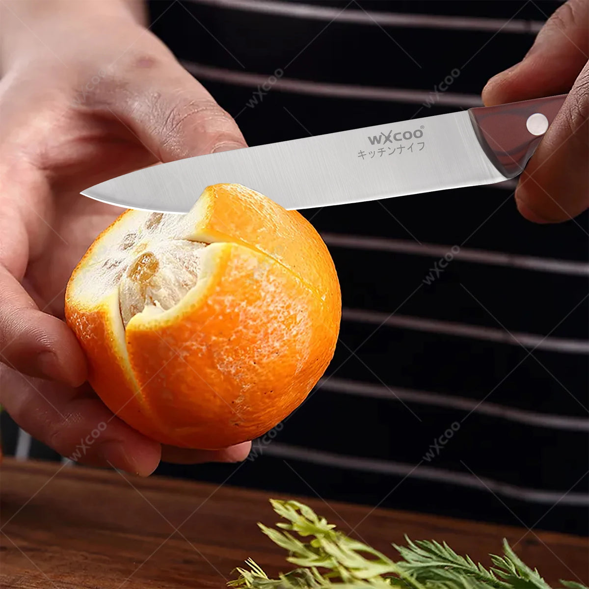 WXCOO Japanese Santoku Knife | Wooden Handle Kitchen Knife Kitchen Knife Axl