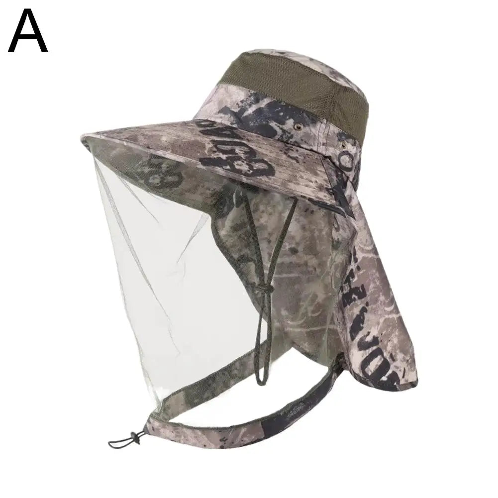 UPF50+ Beekeeping Hat with Mesh Face Shield | Fishing Outdoor Sun Protection Hat Axl A