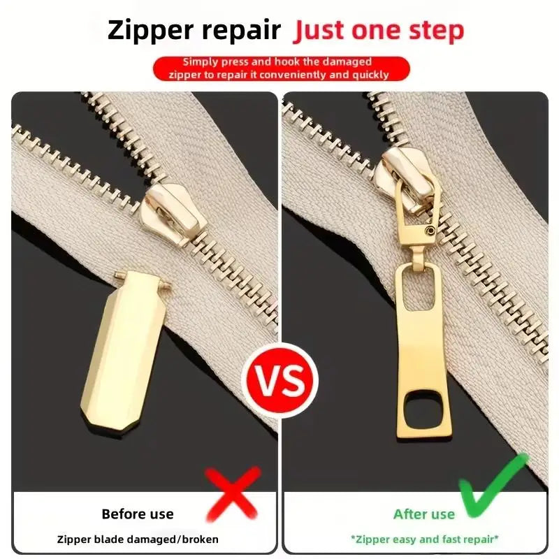 4pcs Metal Zipper Pull Tabs – Detachable Two-Hole Replacement Zipper Pull Tabs Axl