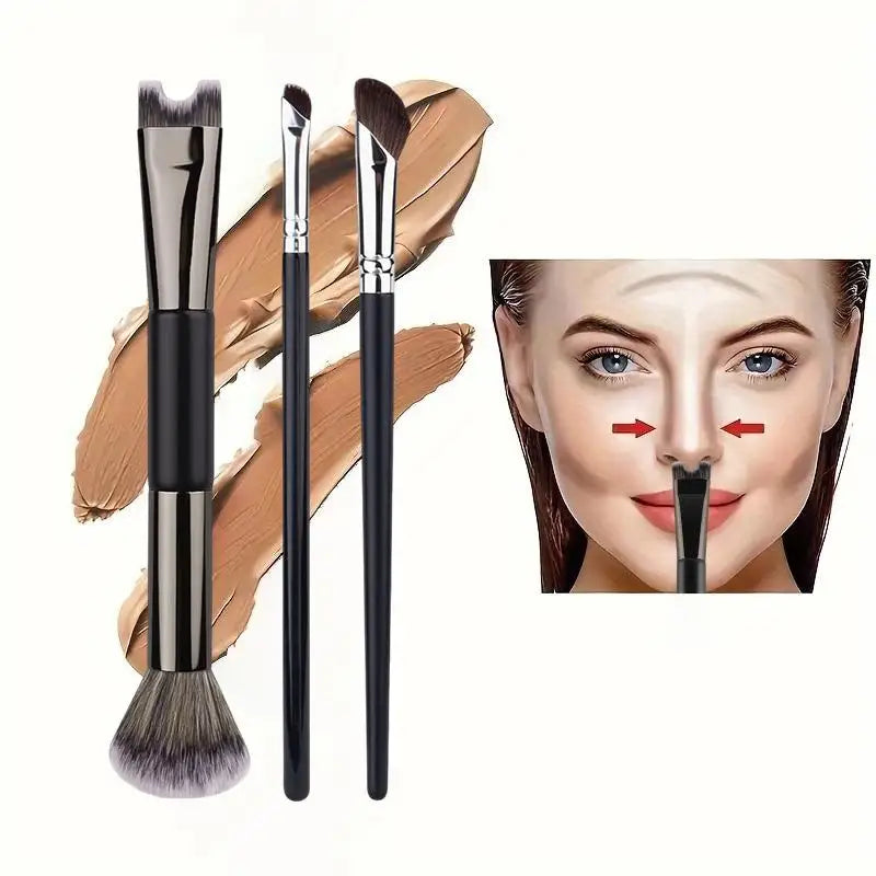 U-Shaped Dual Head Nose Contour Brush Set | Sculpting Tool Makeup Brush Set Axl