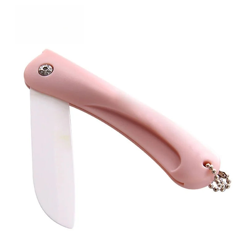 Foldable Ceramic Fruit Knife – Japanese Paring Knife for Travel Ceramic Paring Knife Axl Pink