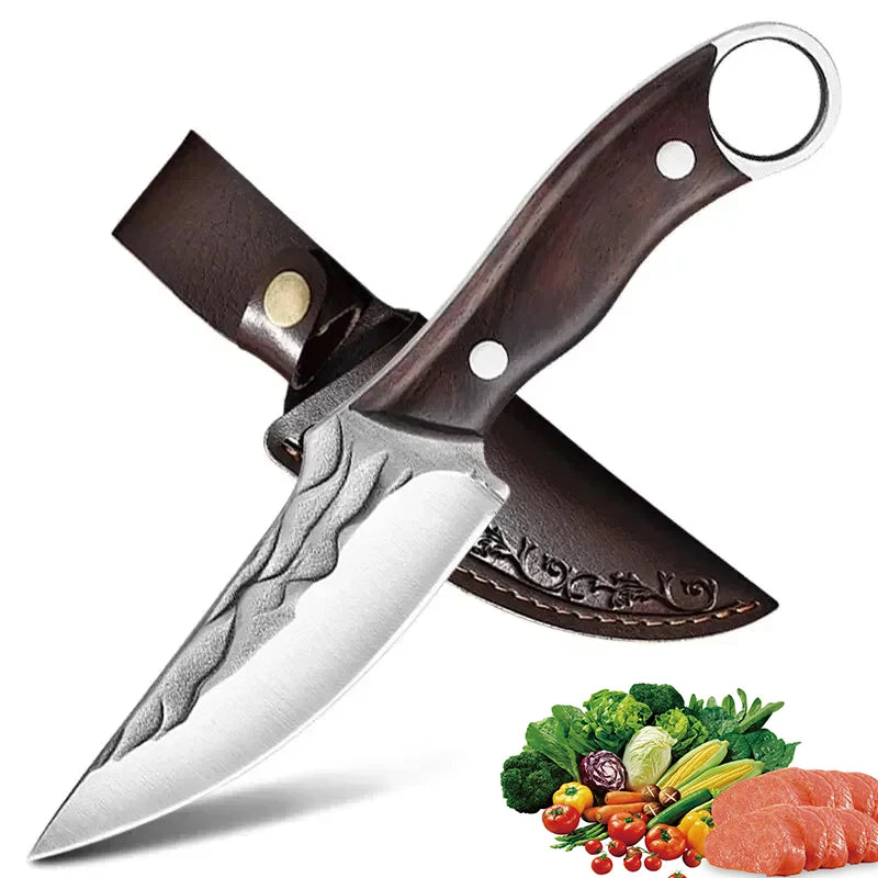 Hand-Forged Butcher Knife – 11" Stainless Steel Kitchen Knife Kitchen Butcher Knife Axl