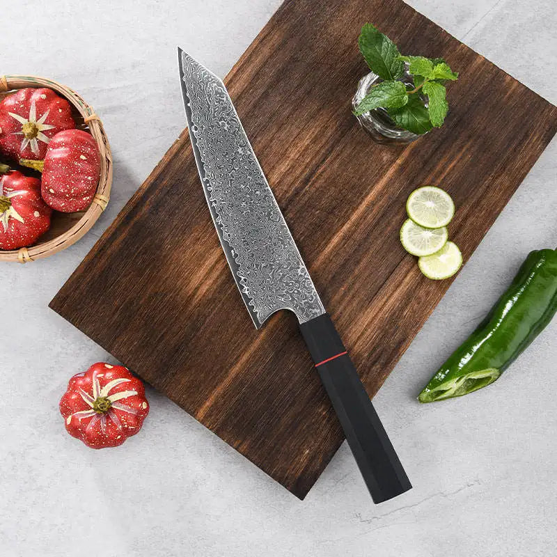 8-Inch Damascus Chef's Knife – 67-Layer VG10 Steel & G10 Handle Damascus Chef Knife Axl