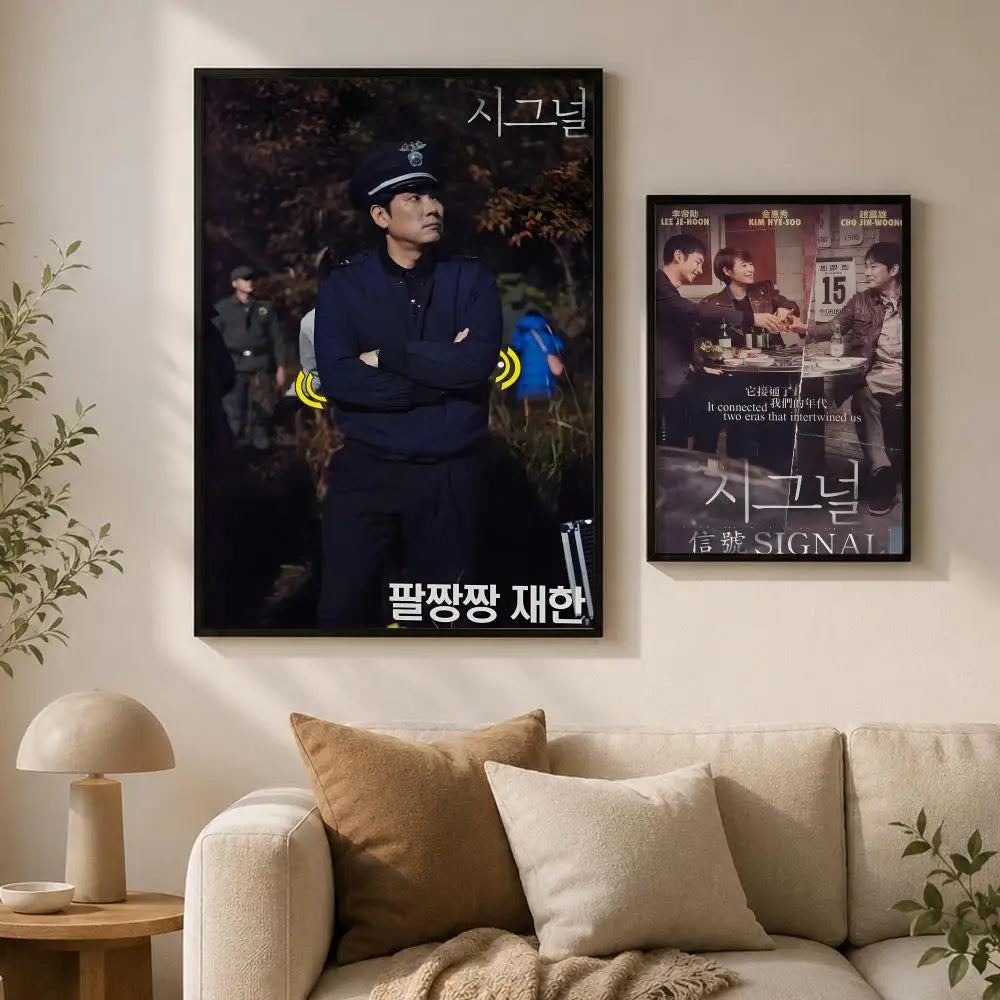 TV Signal Art Poster – Waterproof Self-Adhesive Wall Decor Decorative Wall Poster Axl