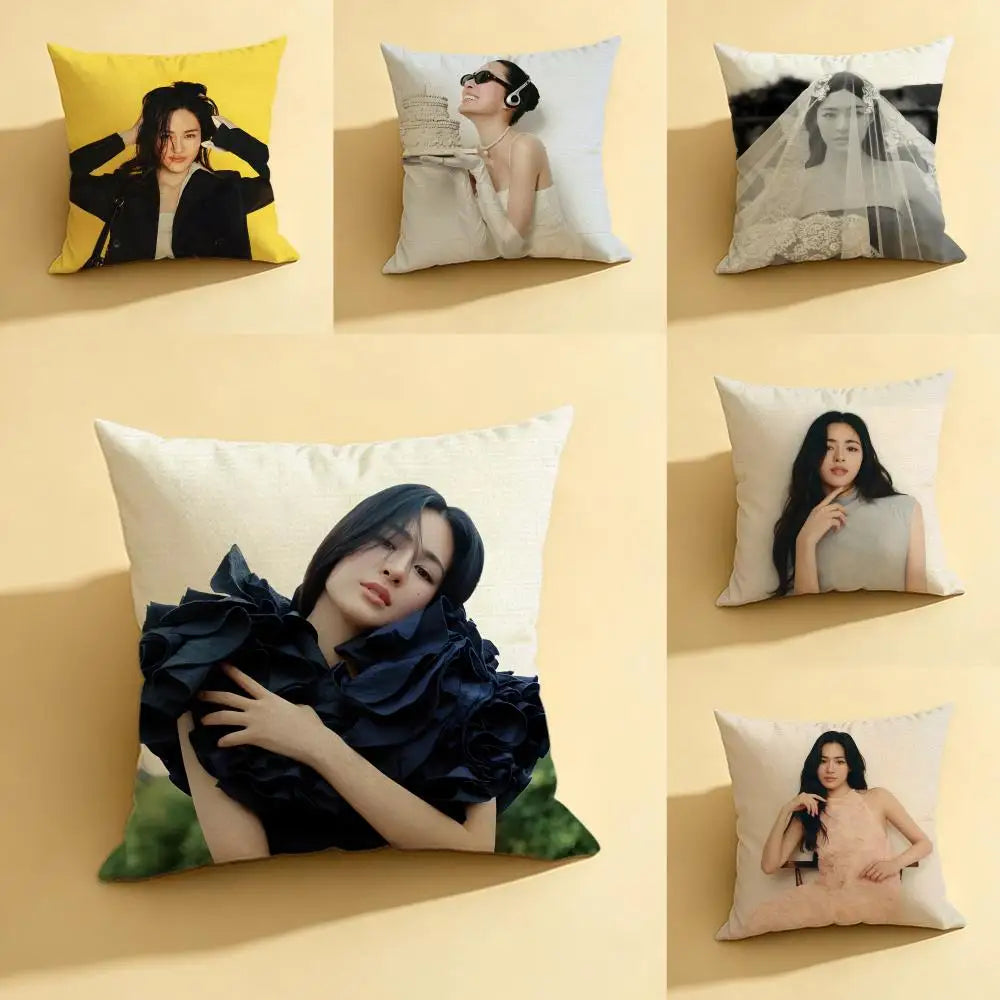Natural Linen Cushion Cover – Printed Pillow for Sofa & Bed Linen Cushion Cover Axl