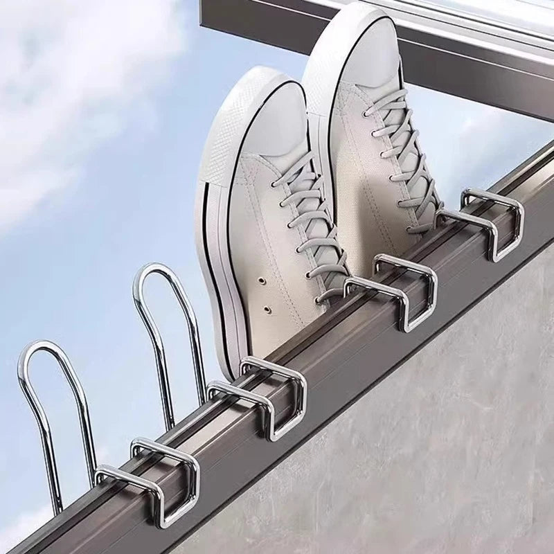 Stainless Steel Shoe Drying Rack Hook | Closet Organizer Shoe Drying Hook Rack Axl