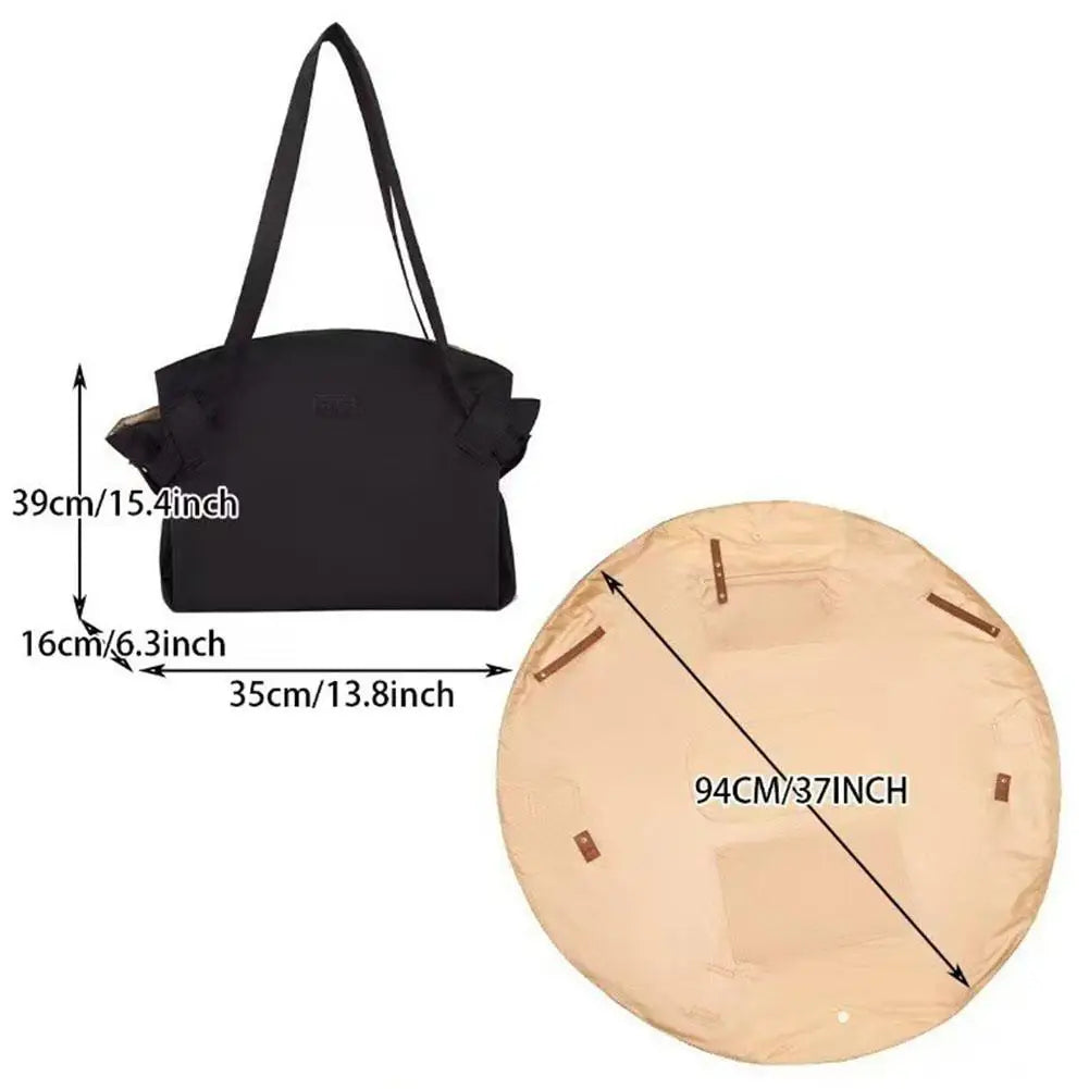 Foldable Travel Tote Bag – Waterproof Duffel & Picnic Mat Foldable Travel Tote Axl
