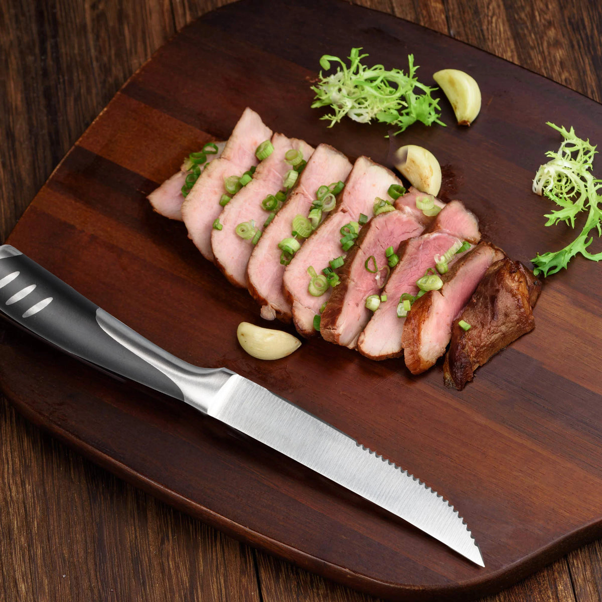 Stainless Steel Serrated Steak Knife Set – 4, 6 or 8 Piece Steak Knife Set Axl