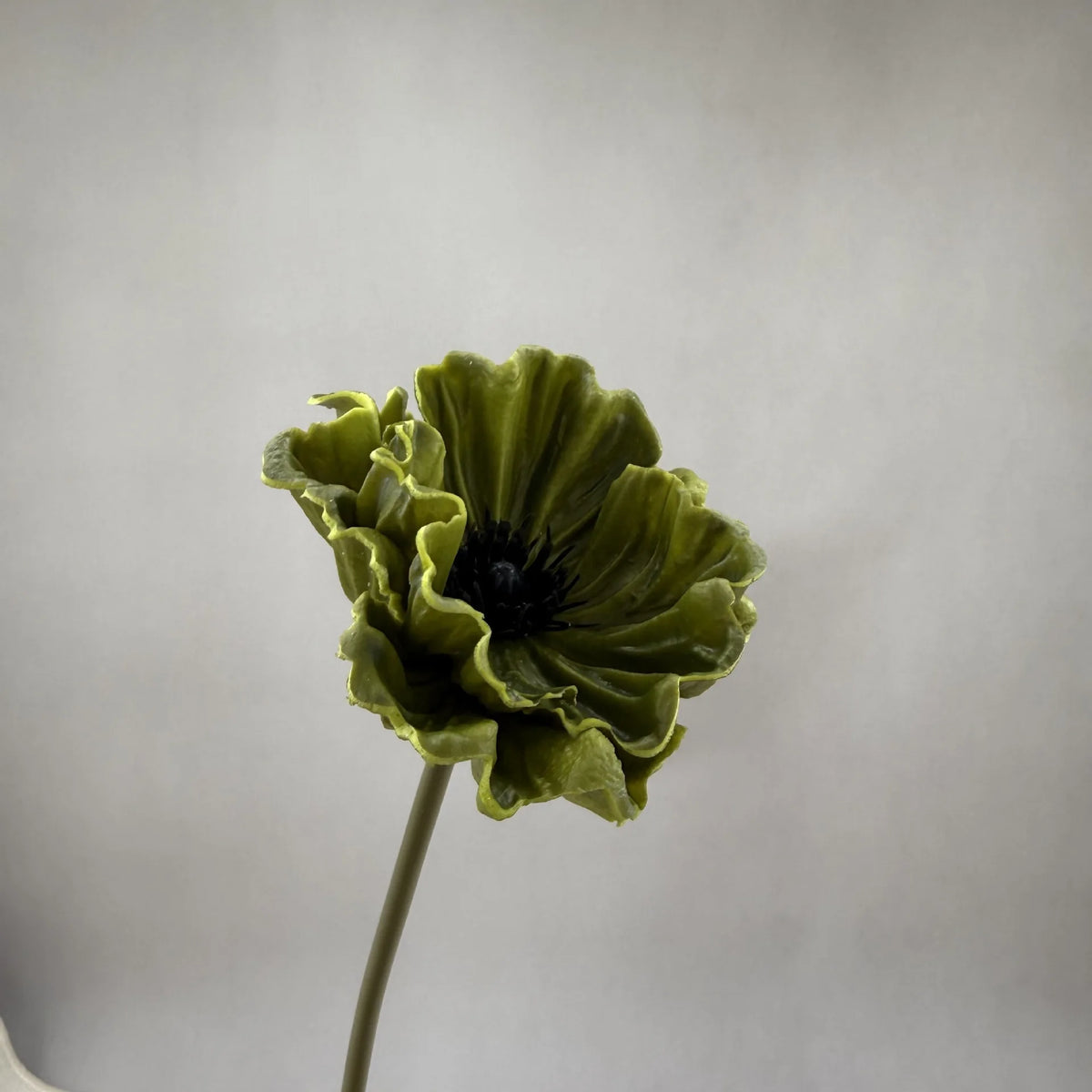 10 PU Poppy Artificial Flower Stems 39cm – Wedding & Home Decor Artificial Flower Stems Axl fall green