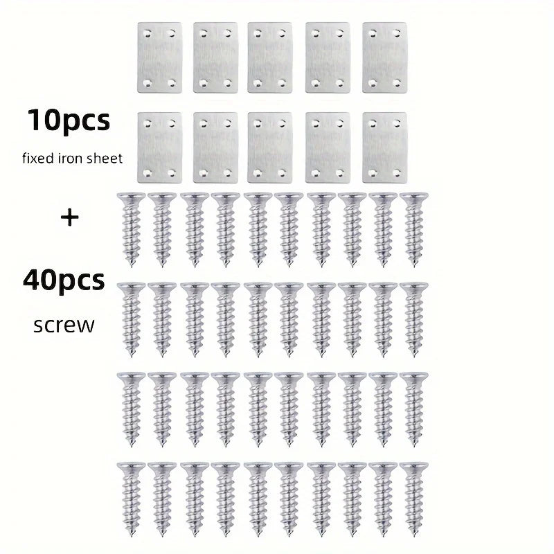 Flat Fixed-Angle Shelf Support Brackets with Screws – Silvery Shelf Support Brackets Axl silvery