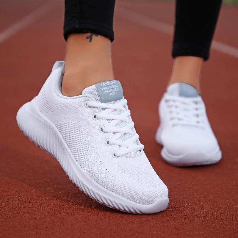 AZGB Women's Breathable Mesh Platform Sneakers | Lace-Up Women's Platform Sneakers Axl