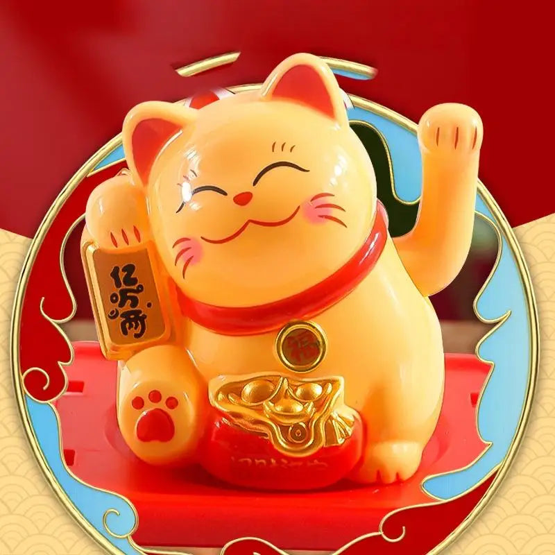 Solar Lucky Beckoning Cat Ornament – Home & Office Décor Solar Cat Ornament Axl