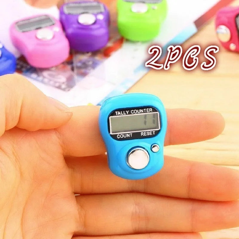 2-Pack LCD Digital Finger Tally Counter – Knitting Row Tracker Knitting Row Counter Axl
