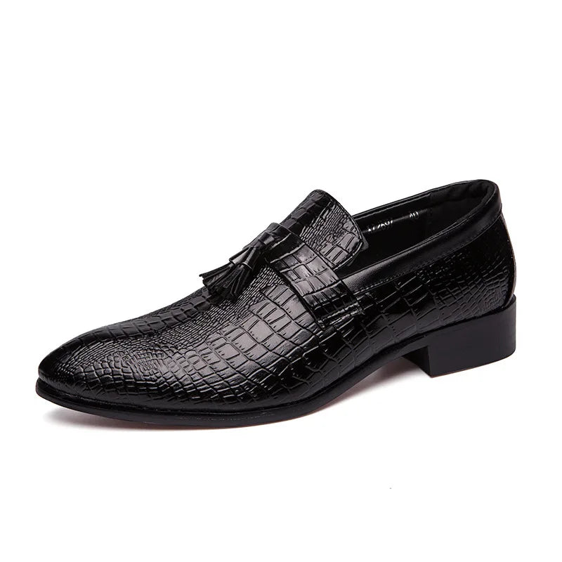 Men's Slip-On Leather Loafers – Breathable Casual Driving Shoes Men's Leather Loafers Axl