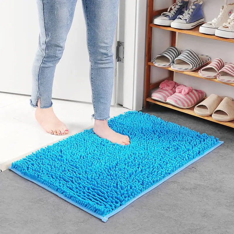 Thick Memory Foam Bath Mat – Absorbent Non-Slip Bathroom Rug Bath Mat Rug Axl Lake Blue about 40x60cm