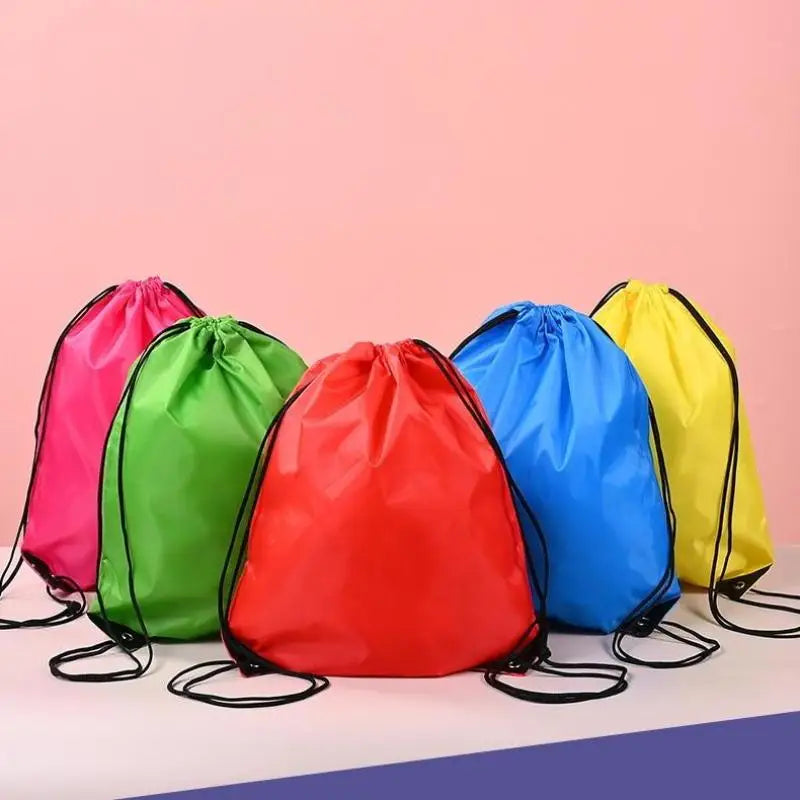 Nylon Oxford Drawstring Gym Backpack – Dual Shoulder Organizer Gym Drawstring Backpack Axl