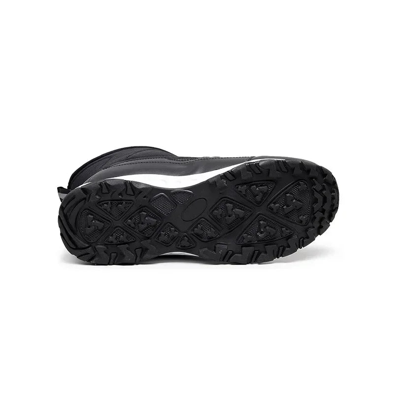 Men's Platform Snow Boots – Side Zipper Plush Lined Winter Men's Winter Boots Axl