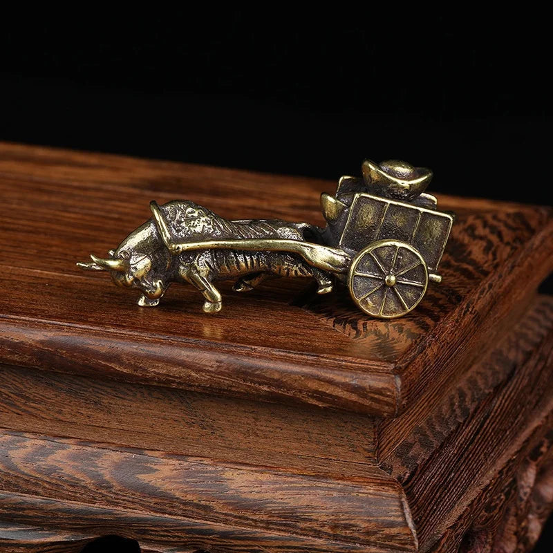 Pure Copper Bull Figurine | Retro Feng Shui Home Decor Ornament Decorative Figurine Axl Default Title