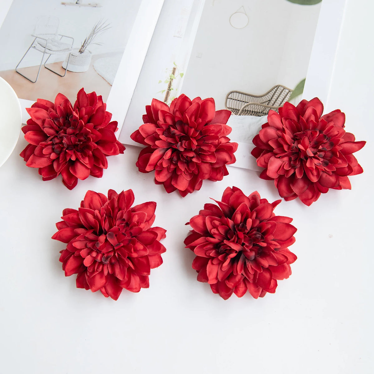 Artificial Silk Rose Heads 15/30 PCS – Wedding & Home Decor Artificial Silk Flowers Axl COLOR 7 15pieces