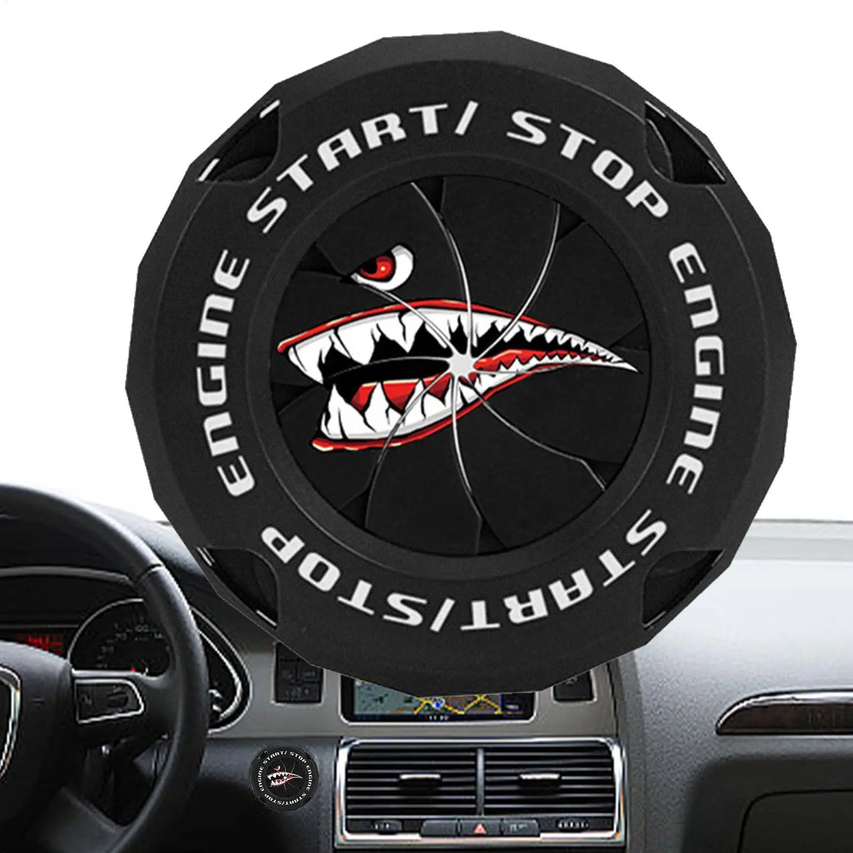 Car Push Start Button Cover – ABS Ignition Protector Ignition Button Cover Axl