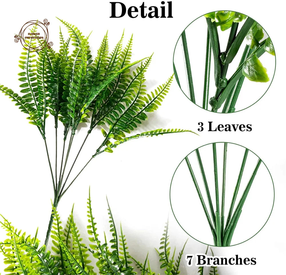 10PCS Artificial Hanging Fern Vine Garland – Wedding & Home Décor Artificial Greenery Garland Axl
