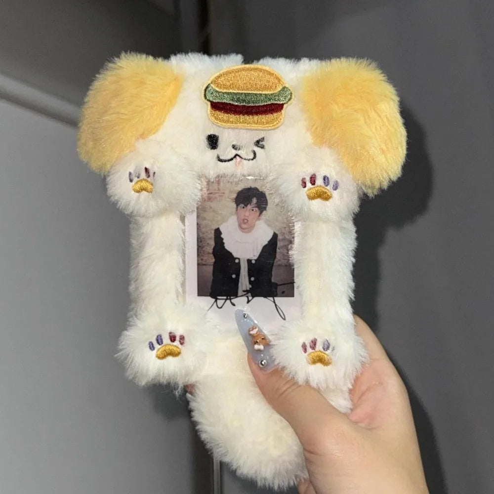 Plush Cartoon Animal Photocard Holder – Rabbit, Dog & Cat Photocard Holder Axl 03