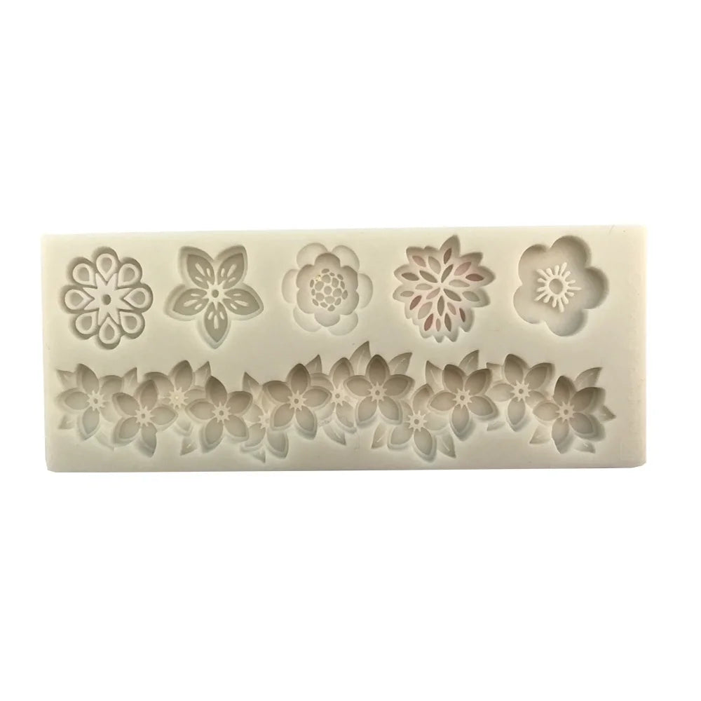 Flower Fondant Silicone Mold – DIY Cake & Candy Decoration Fondant Silicone Mold Axl