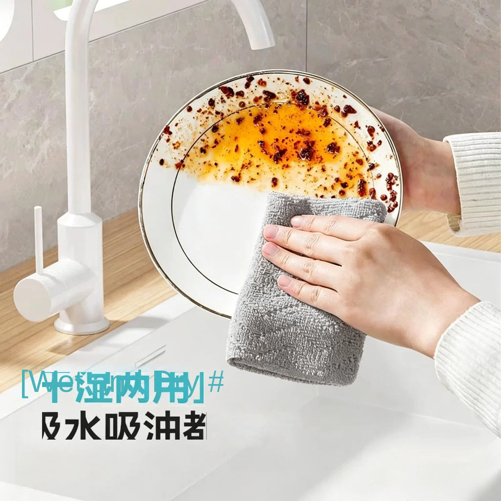 20-Sheet Microfiber Dishcloth Roll – Double-Sided Kitchen Cloth Microfiber Cleaning Cloth Axl