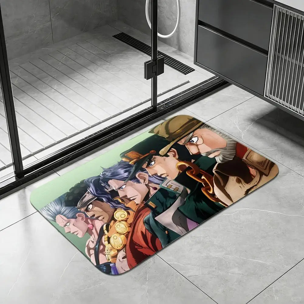 JoJo's Bizarre Adventure Diatomite Bath Mat | Quick Dry Diatomite Bath Mat Axl White2 40x60cm