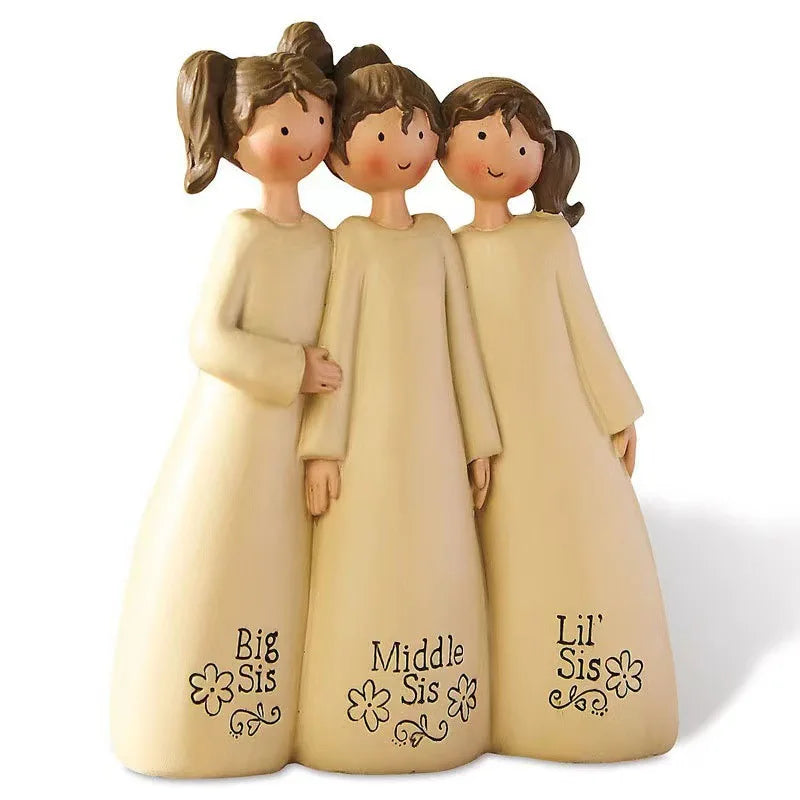 Resin Angel Friendship Figurine – Sister & Friend Gift Decor Decorative Figurine Axl D