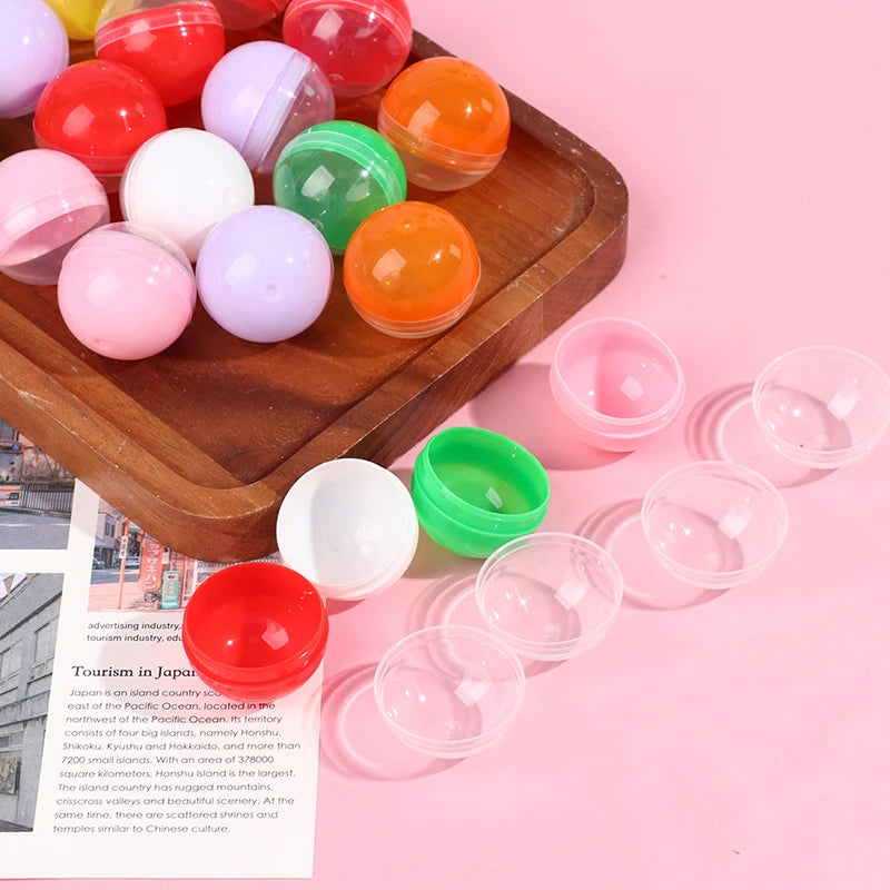 100 Pcs Empty Vending Capsules – Half Clear Half Color Balls Vending Capsules Axl