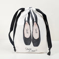 Satin Drawstring Dance Shoe Bag – Ballet & Pointe Dustproof Pouch Dance Shoe Bag Axl Black