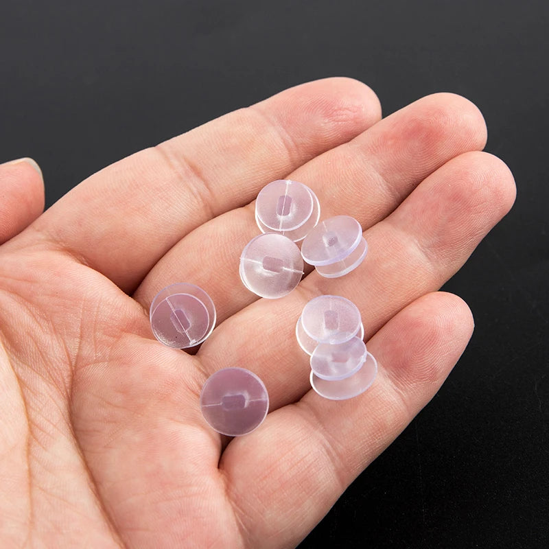 25Pcs Transparent Buttons for DIY Sandal Shoe Charms & Decor Shoe Charm Buttons Axl