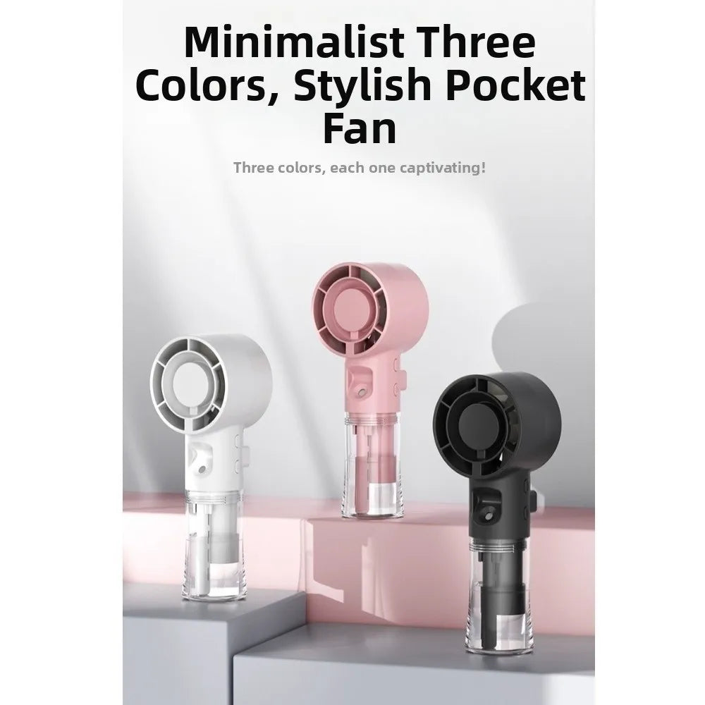 USB Rechargeable Handheld Misting Fan – 4 Speeds & Compact Handheld Misting Fan Axl