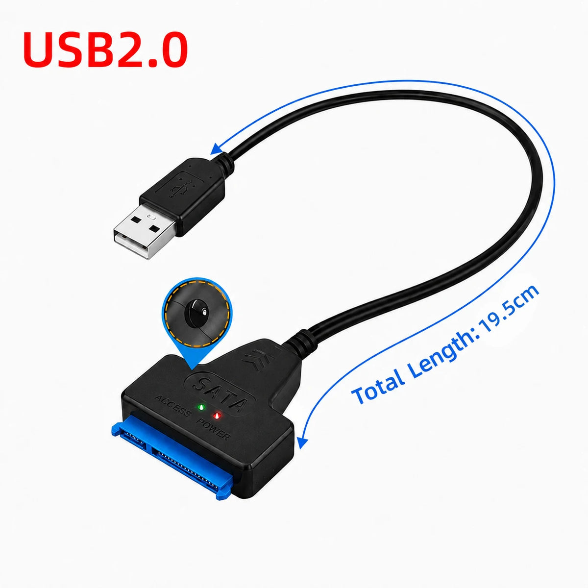 SATA to USB 3.0 Adapter Cable – 6 Gbps for HDD & SSD SATA USB Adapter Axl USB2.0