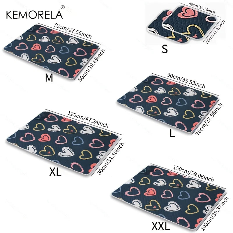 KEMORELA 2-Pack Washable Reusable Dog Training Pads Dog Training Pads Axl