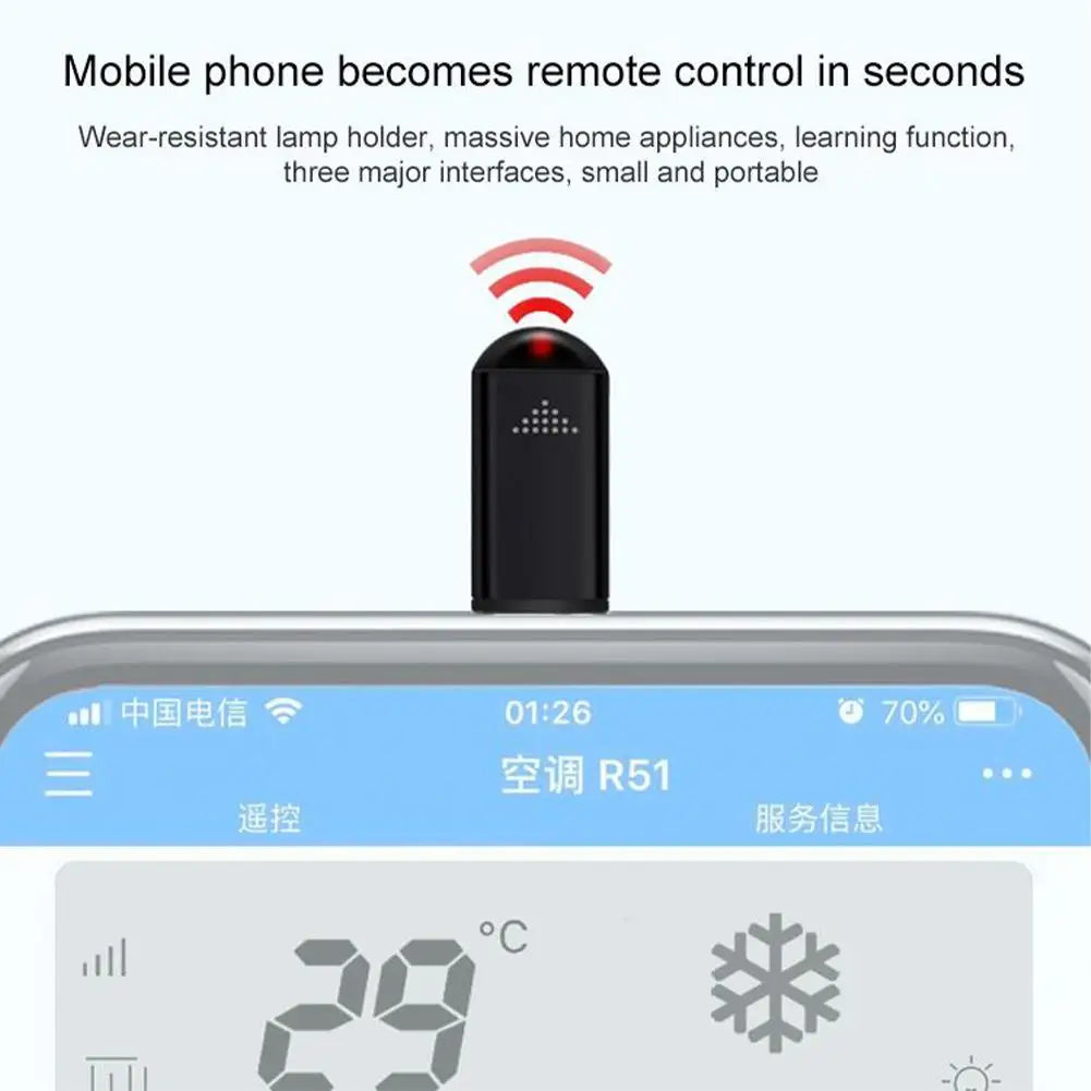 Mini Smartphone IR Transmitter – Universal Infrared Remote Control IR Remote Transmitter Axl