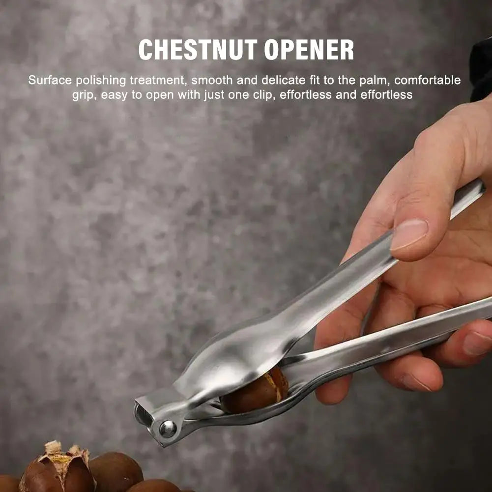 2-in-1 Stainless Steel Nut Cracker & Chestnut Opener | KITPIPI Nut Cracker Tool Axl