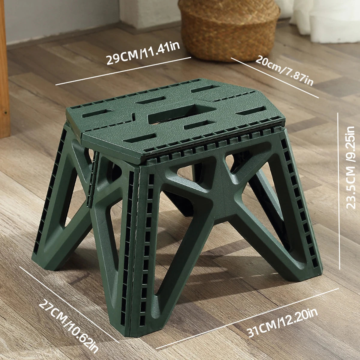 Portable Folding Stool Chair – Camping, Hiking, Fishing & BBQ Folding Camping Stool Axl green