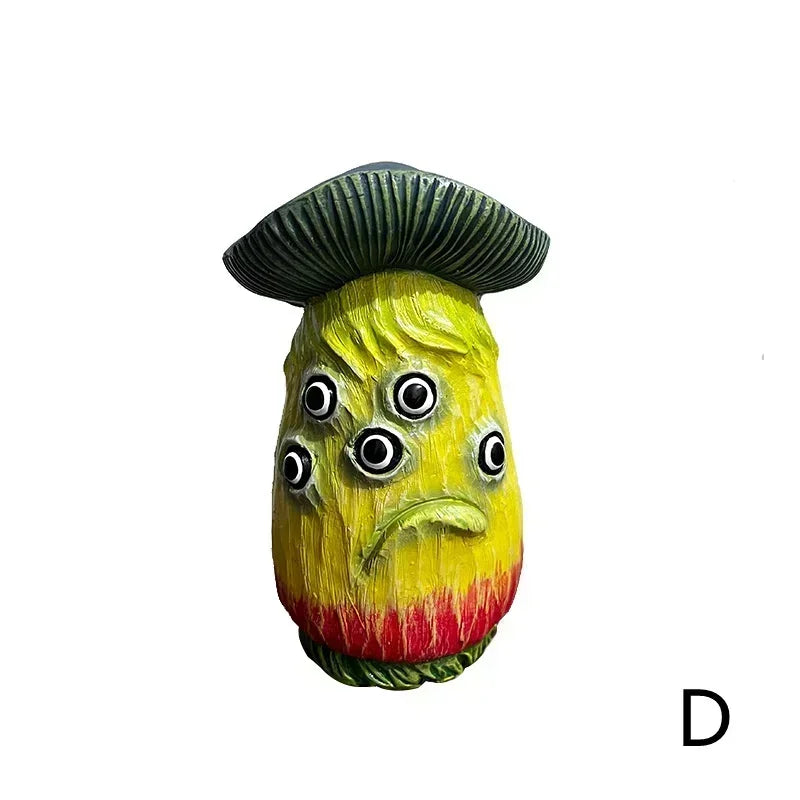 Resin Monster Skull Mushroom Figurine – Home & Garden Decor Resin Decorative Figurine Axl mottled