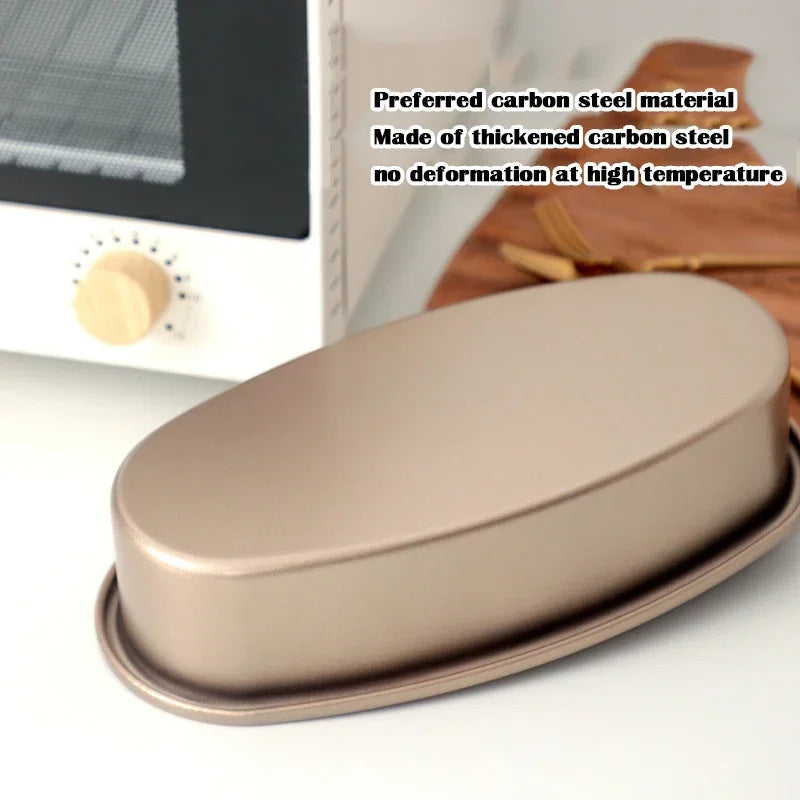 Oval Non-Stick Carbon Steel Cake & Bread Loaf Baking Pan Cake Baking Pan Axl