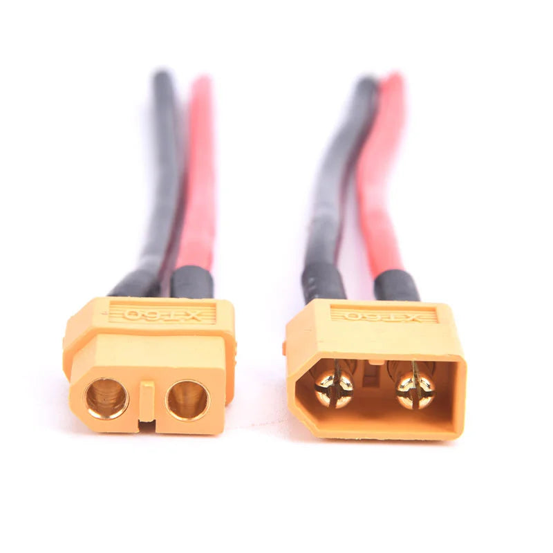 XT60 Male & Female Connector Pair – 14 AWG Silicone Wire RC Battery Connector Axl