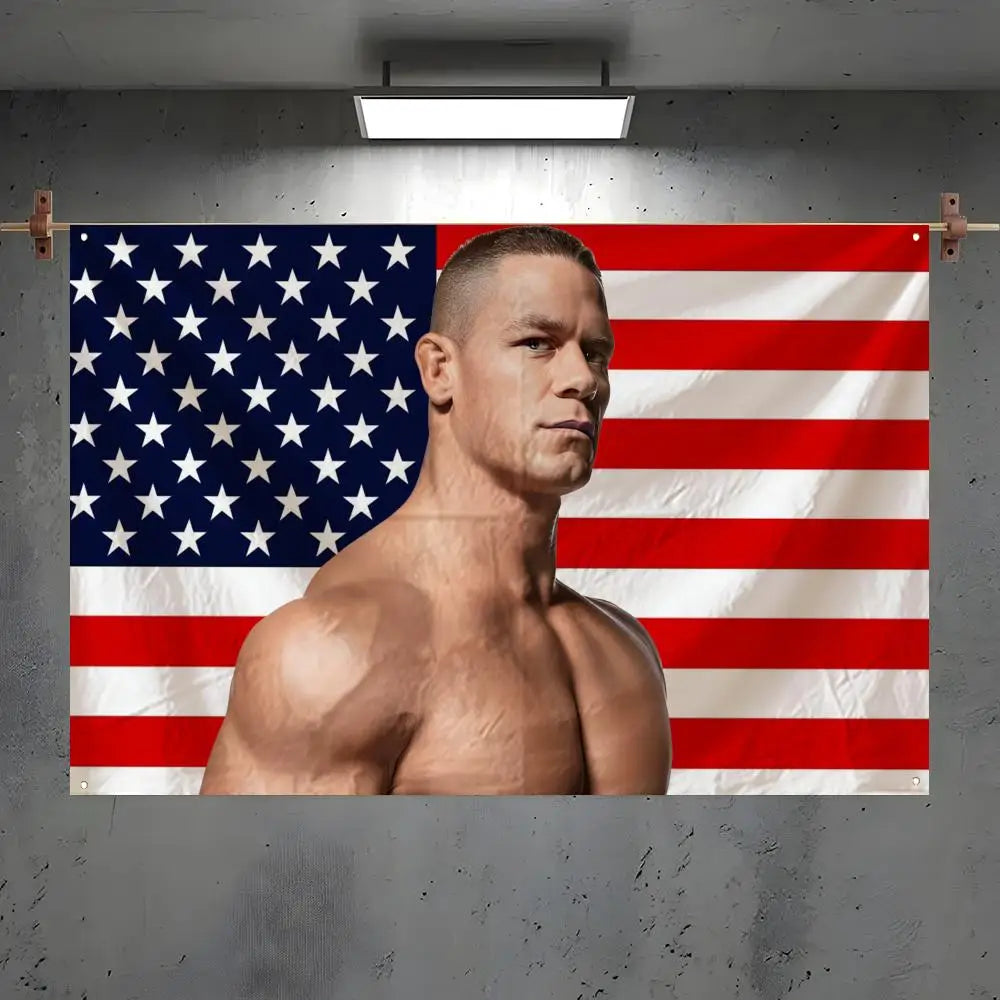 John Cena Fan Flag – Indoor & Outdoor Wall Banner | 6 Sizes Decorative Fan Flag Axl White1 100x150cm